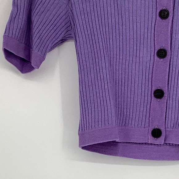 NEW! NAADAM Size Small Merino Silk Short Sleeve Cardigan Sweater $225 msrp J6-11 - Picture 6 of 13